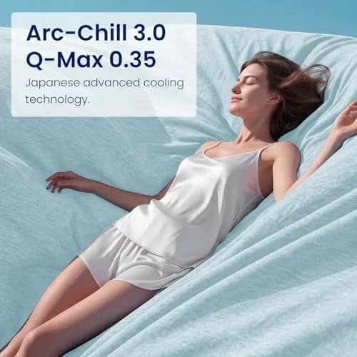 Topcee Cooling Blanket King Size 229cm x 274cm (90"x108") | Japanese Cooling Fiber, Q-Max > 0.5, Breathable thumbnail 7