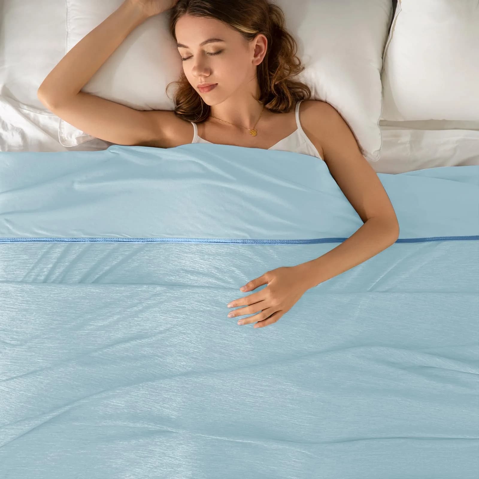 Topcee Cooling Blanket King Size 229cm x 274cm (90"x108") | Japanese Cooling Fiber, Q-Max > 0.5, Breathable - view 9