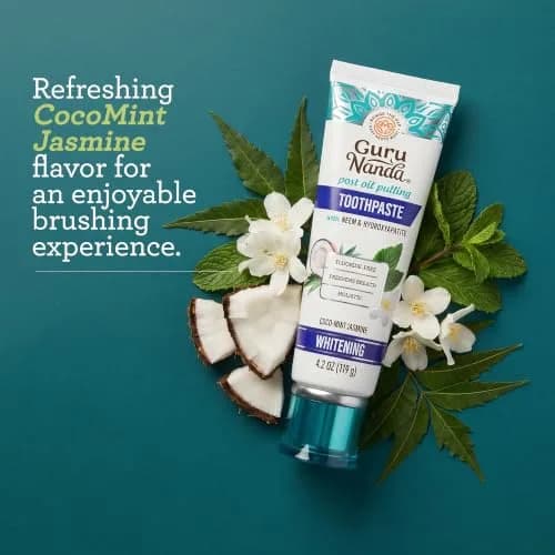 GuruNanda Hydroxyapatite Toothpaste with Neem & Vitamins 16.8oz (2x4.2oz) | Dentist-Recommended for Enamel Health thumbnail 6