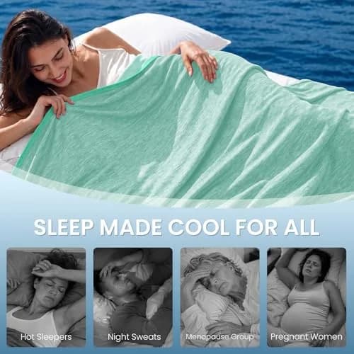 Topcee Cooling Blanket Queen Size 228x228 cm (90"x90") | Breathable Fabric for Hot Sleepers thumbnail 4