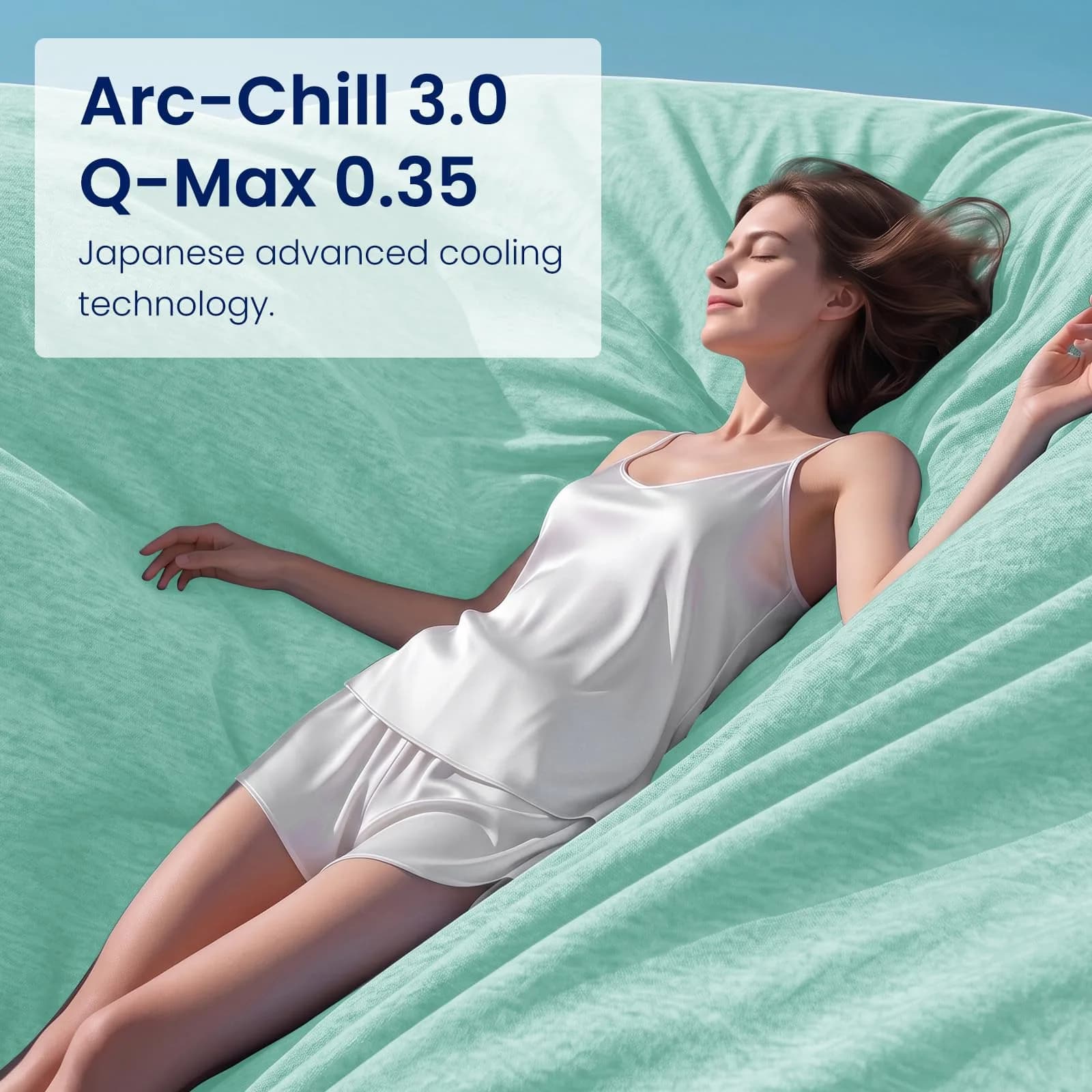 Topcee Cooling Blanket Queen Size 228x228 cm (90"x90") | Breathable Fabric for Hot Sleepers - view 7