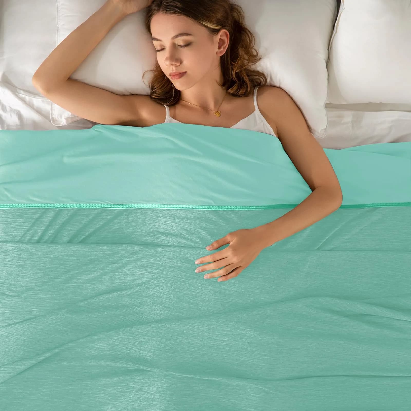 Topcee Cooling Blanket Queen Size 228x228 cm (90"x90") | Breathable Fabric for Hot Sleepers - view 9