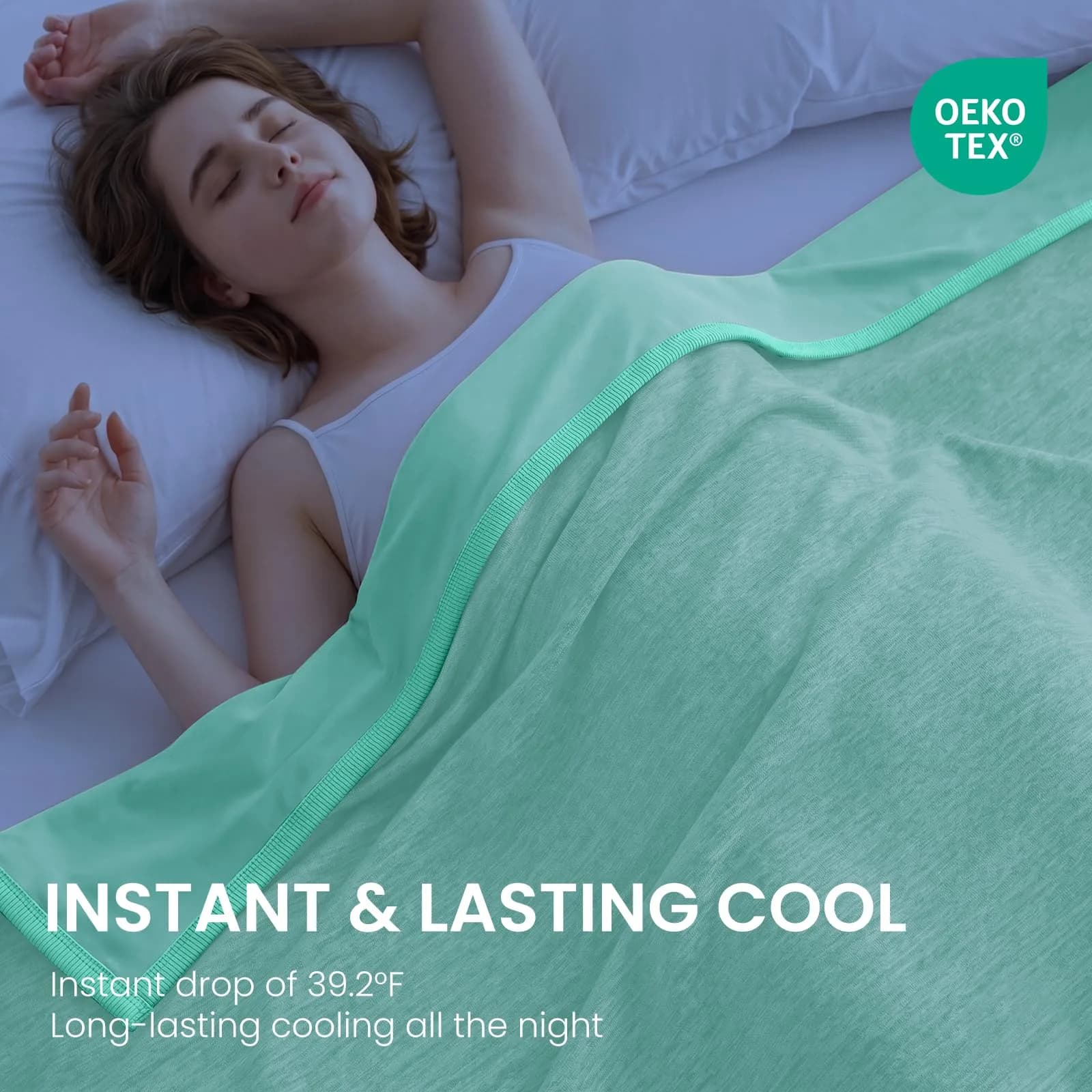 Topcee Cooling Blanket Queen Size 228x228 cm (90"x90") | Breathable Fabric for Hot Sleepers - view 2