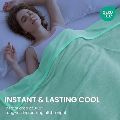 Topcee Cooling Blanket Queen Size 228x228 cm (90"x90") | Breathable Fabric for Hot Sleepers thumbnail 2