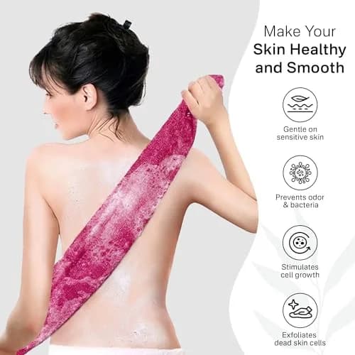 Yiclick Exfoliating Washcloth Towel, Back Scrubber 1 Count (Pack of 2) | Effective Dead Skin Removal thumbnail 6