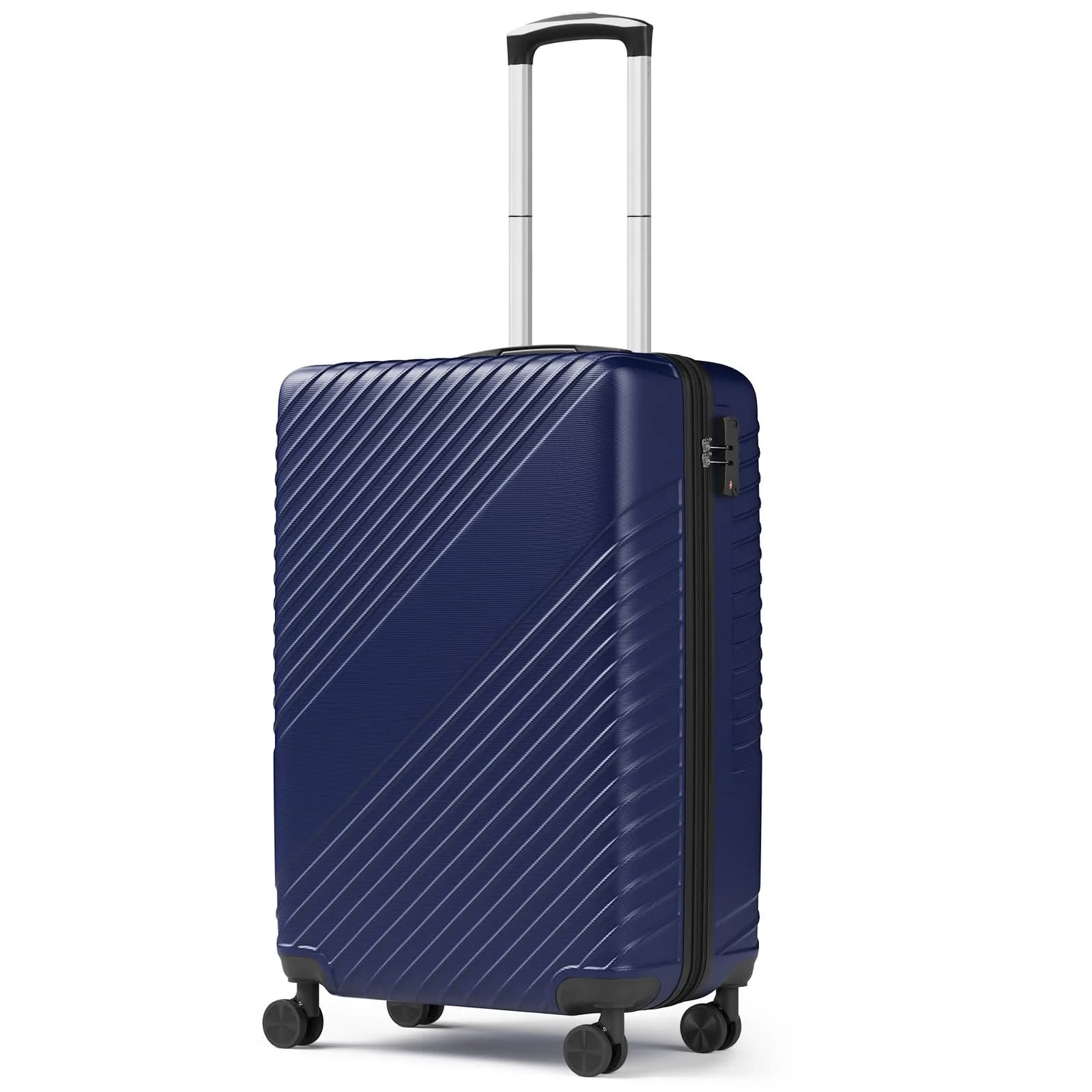FurniEdge 20 Inch Carry On Luggage | Expandable Hard Shell, TSA Lock, 360° Spinner Wheels, Airline-Approved, Blue