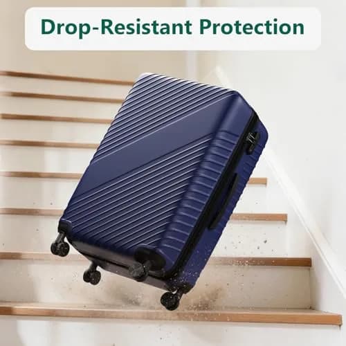 FurniEdge 24 Inch Checked Luggage - Expandable Hardside Suitcase with 360° Spinner Wheels, TSA Lock, Airline-Approved Durable ABS for Travel & Business thumbnail 8