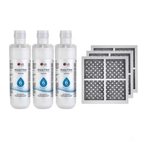 LG LT1000P3 & LT120F 3-Pack Bundle | Replacement Refrigerator Water & Air Filters | 200 Gallon Water Filter Capacity (NSF42, NSF53, NSF401) thumbnail 1