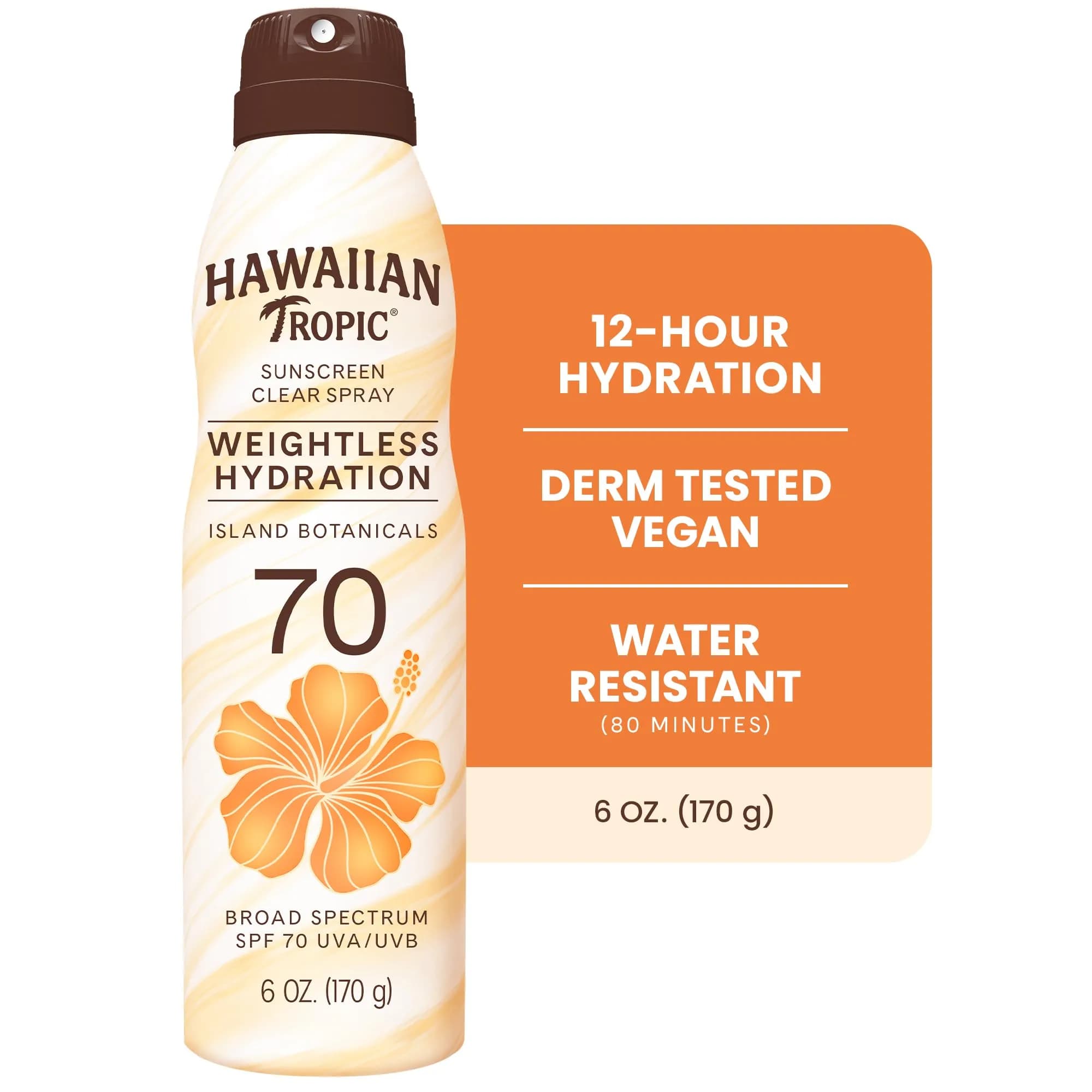 Hawaiian Tropic Weightless Hydration Spray SPF 30 | Broad Spectrum Sunscreen for Face - view 2