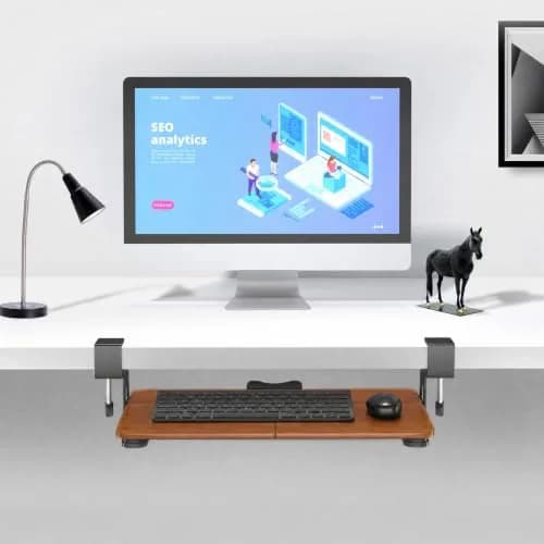 BONTEC Under Desk Keyboard Tray 20" x 11.8" | Space-Saving Ergonomic Platform thumbnail 5