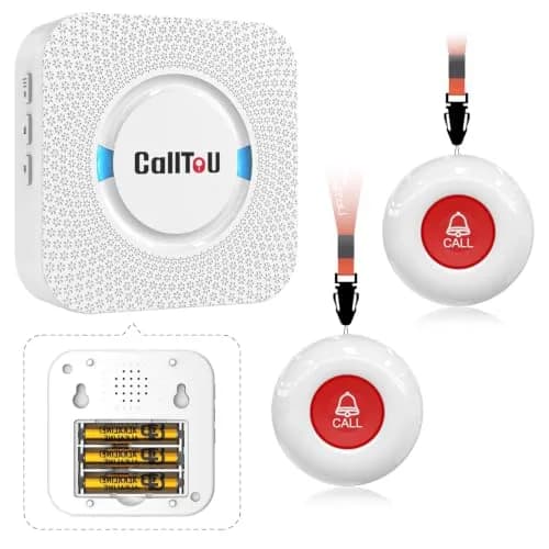 CallToU Wireless Caregiver Pager 2 Call Buttons+1 Receiver | Reliable Whole-Home Alerts thumbnail 1