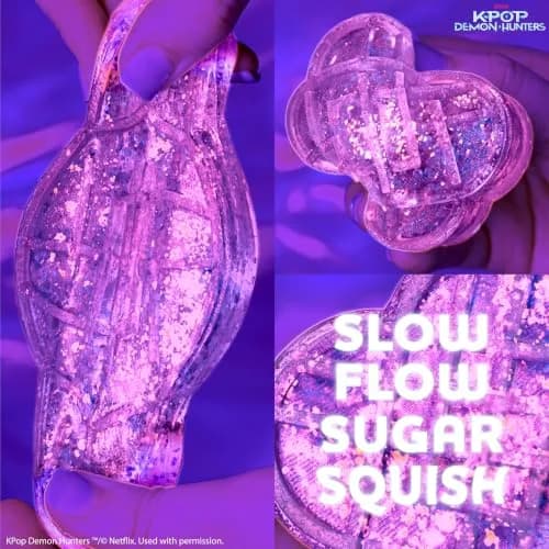 Horizon Group USA KPop Demon Hunters HUNTR/X Gelli Gels | Slow-Flow Glitter Squishy Sensory Toy for Kids & Teens thumbnail 3