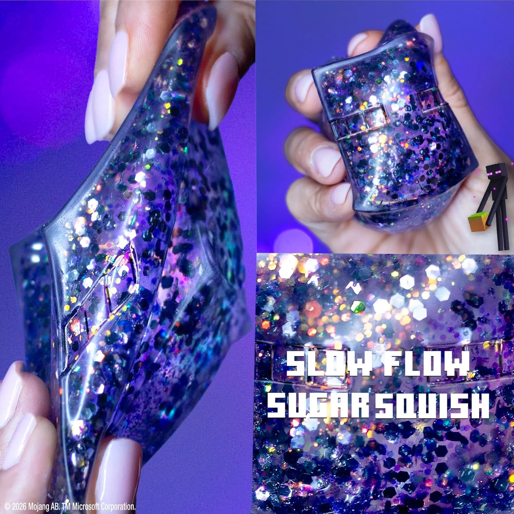 Horizon Group USA Minecraft Gelli Gels Enderman Purple Squishy Sensory Toy | Non-Toxic ASTM-Tested for Kids - view 2