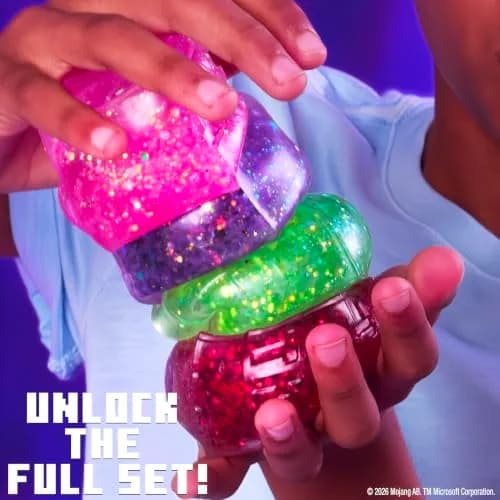 Horizon Group USA Minecraft SLIMYGLOOP Gelli Gel Enderman Purple Sensory Toy | Satisfying Slow-Flow Glitter Squish for Kids & Teens thumbnail 6