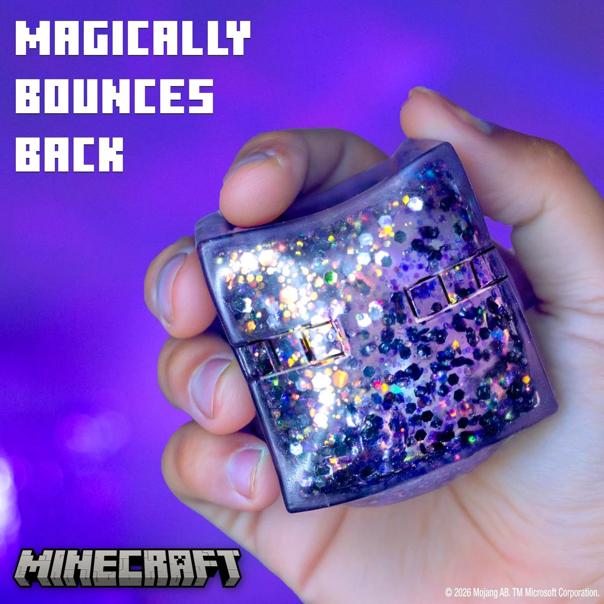 Horizon Group USA Minecraft Gelli Gels Enderman Purple Squishy Sensory Toy | Non-Toxic ASTM-Tested for Kids - view 3