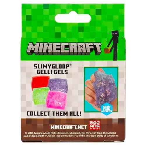 Horizon Group USA Minecraft SLIMYGLOOP Gelli Gel Enderman Purple Sensory Toy | Satisfying Slow-Flow Glitter Squish for Kids & Teens thumbnail 9