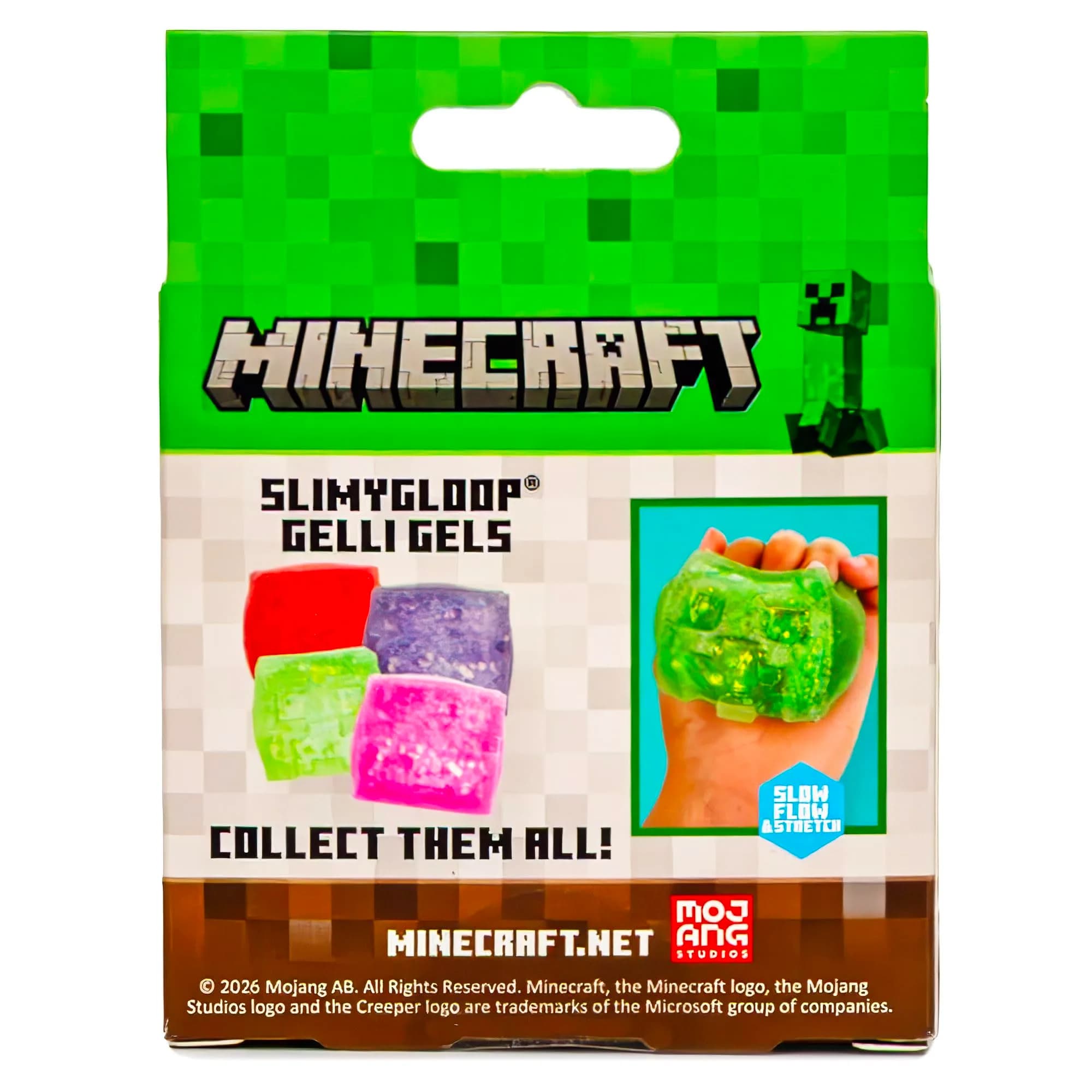 Horizon Group USA Minecraft SLIMYGLOOP Gelli Gels Creeper Green Slow-Flow Glitter Squishy Sensory Toy, 1 Count - view 9