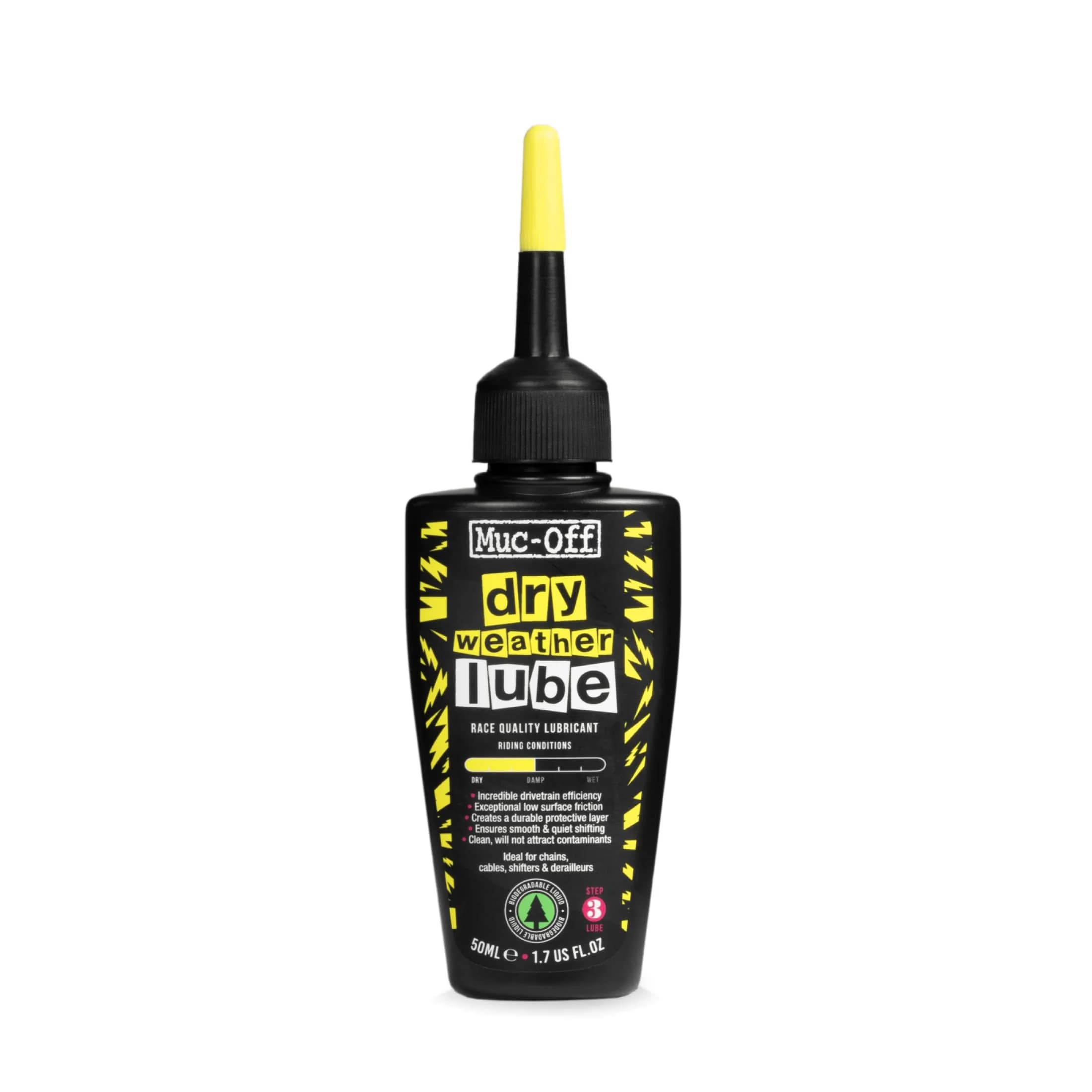 Muc-Off Bio Dry Bike Chain Lube 50ml (1.69 Fl Oz) | Wax-Based Formula for Smooth Gear Shifts — 50ml