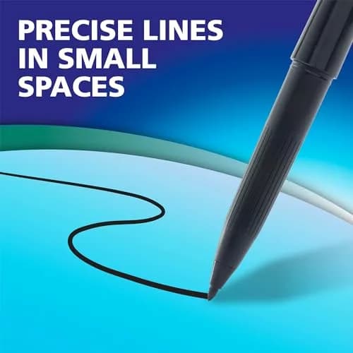 EXPO Wet Erase Markers, Black, Ultra Fine Tip, 12 Count (Pack of 12) | Water-Activated Erasable for Glass & Whiteboards thumbnail 7