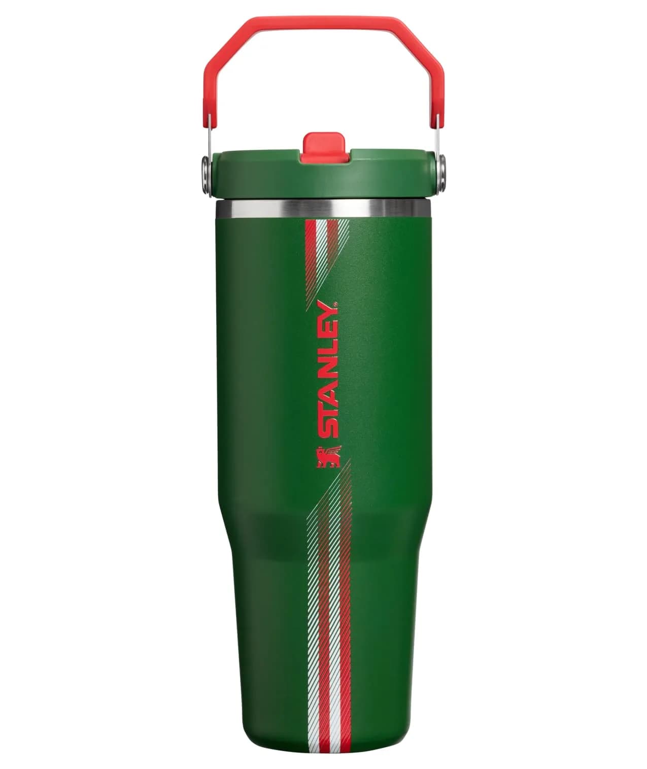 STANLEY IceFlow 2.0 Flip Straw Tumbler, 30 oz, Team Dark Green Red - main product image