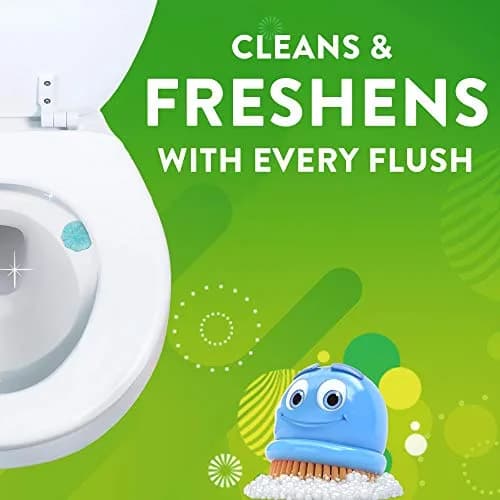 Scrubbing Bubbles Fresh Gel Toilet Bowl Cleaning Stamps Rainshower Scent 6 Stamps | Helps Keep Toilet Clean & Prevent Limescale thumbnail 3