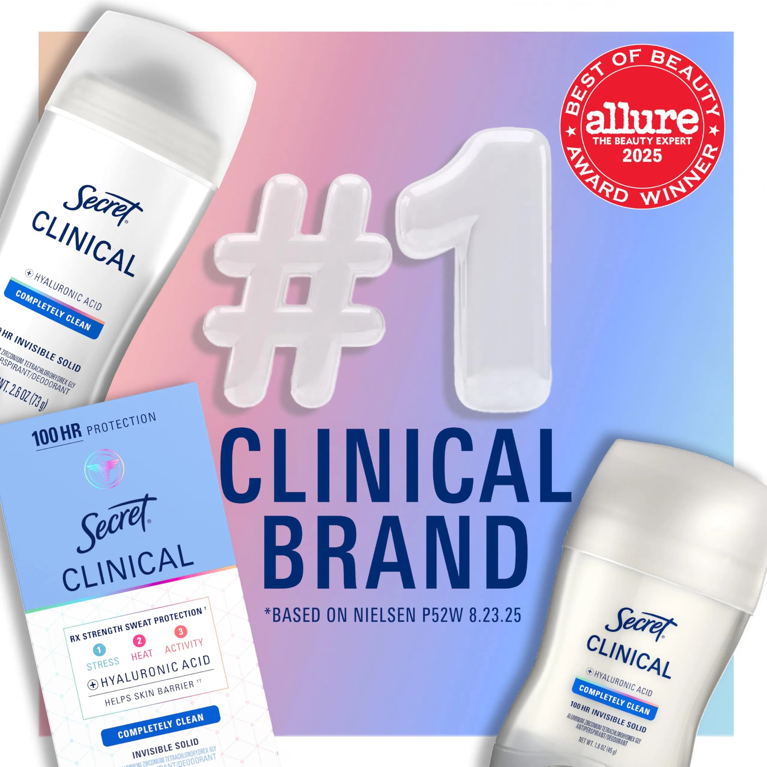Secret Clinical Strength Invisible Solid Antiperspirant Deodorant for Women, Clean Lavender 2.6 oz (Pack of 12) | 100-Hour Stress Sweat Protection - view 5