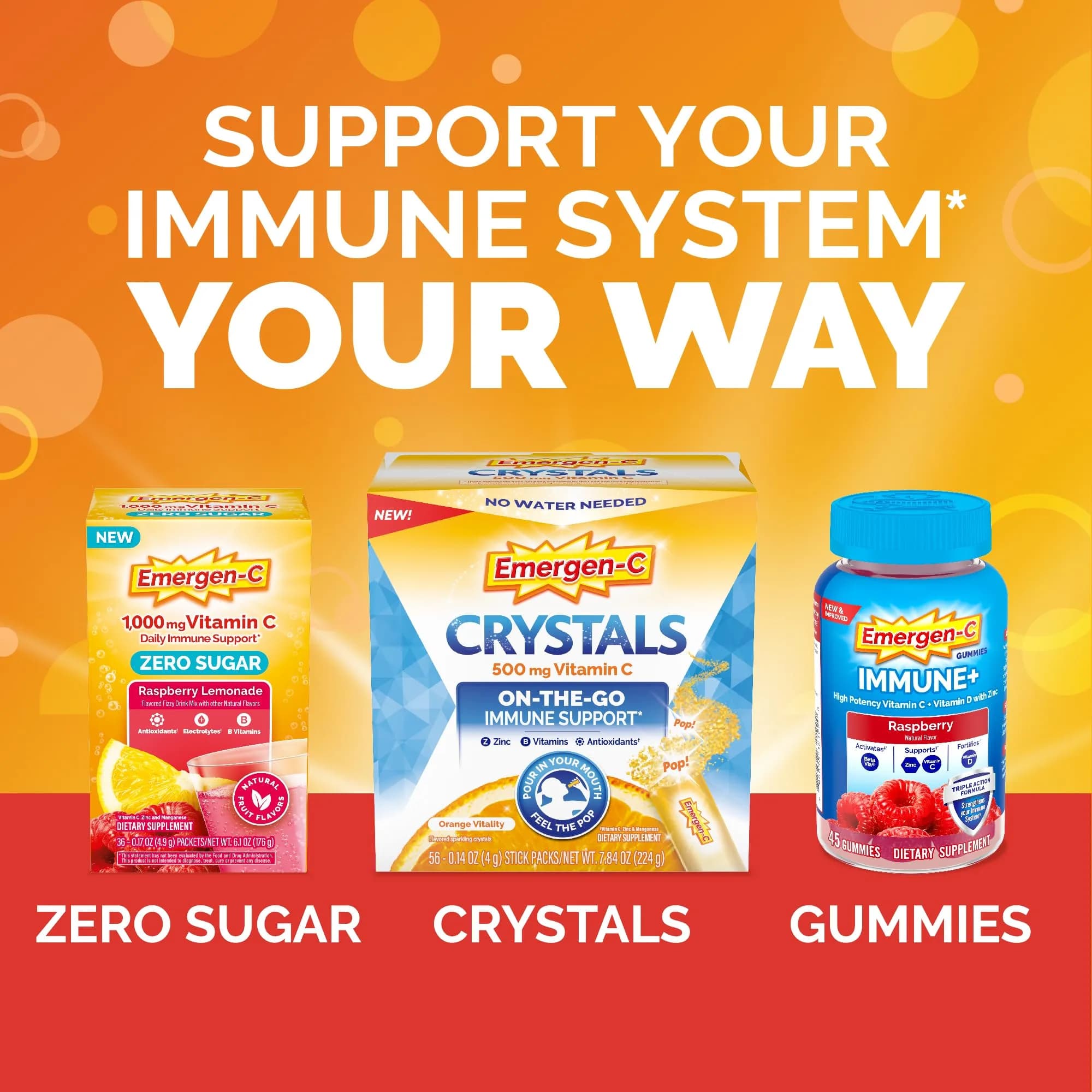 Emergen-C Raspberry 30 Packets Immune Support Powder | USA Import for Daily Wellness - view 5