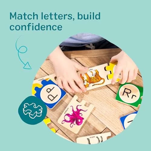 Melissa & Doug Self-Correcting Alphabet Wooden Puzzles with Storage Box (52 pcs x 6-Pack) | Educational ABC Puzzles for Kids Ages 4+ thumbnail 2