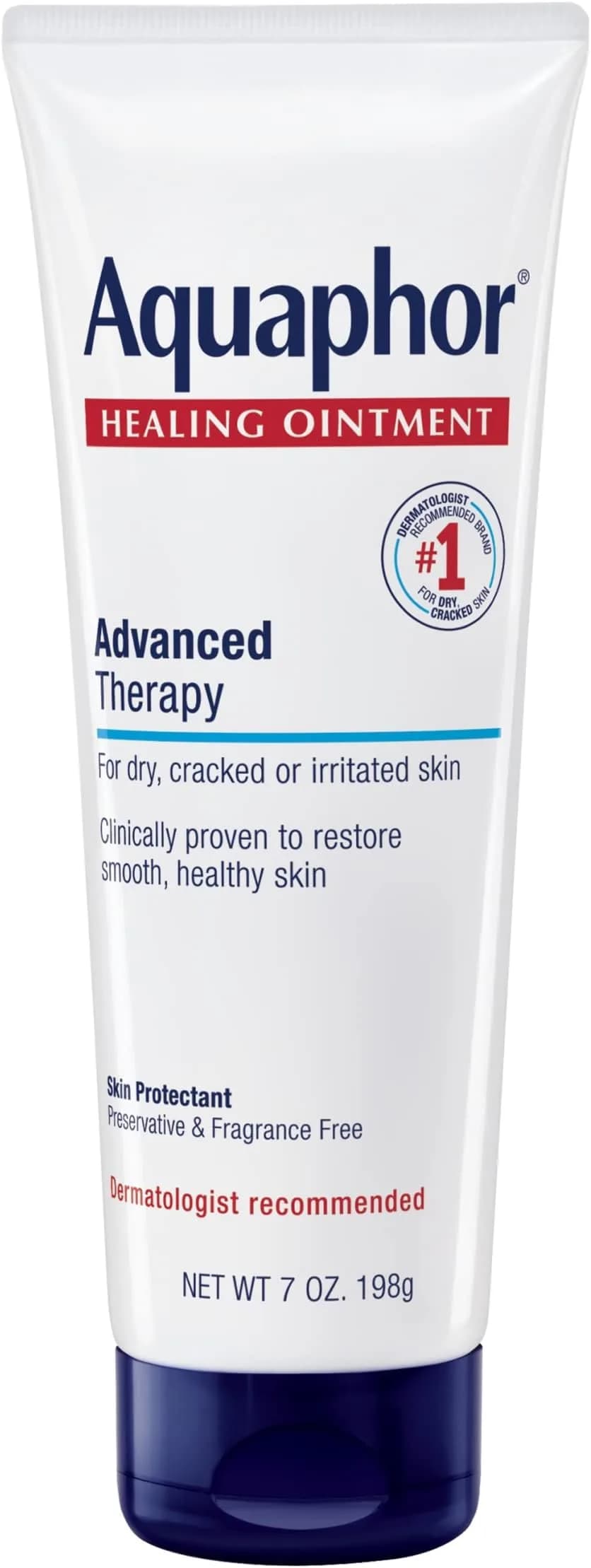 Aquaphor Healing Ointment Advanced Therapy Skin Protectant 200ml (7 Oz Tube, Pack of 12) | Clinically Proven for Dry, Cracked Skin