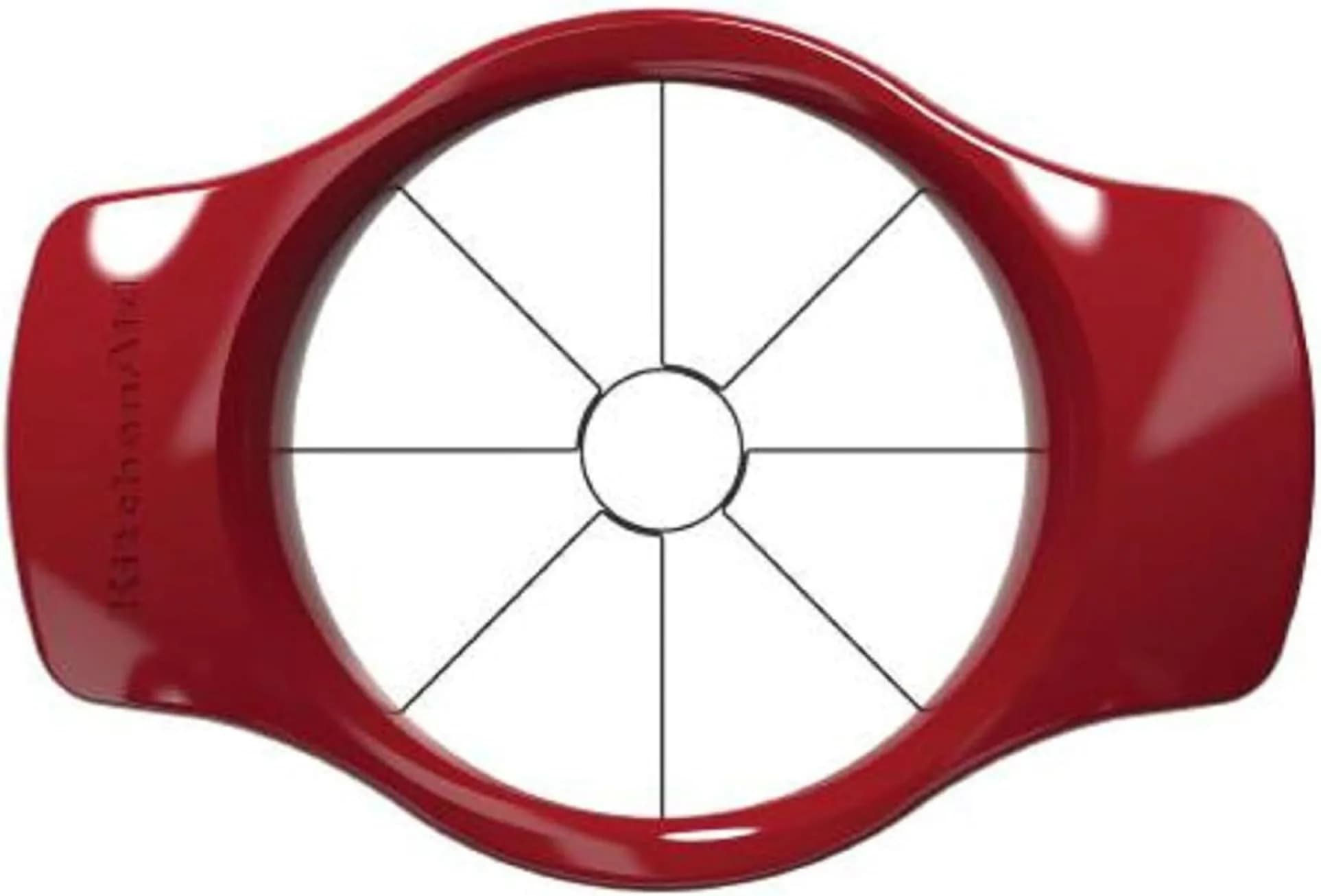 KitchenAid Fruit Slicer 19cm (7-Inch) | Cores and Slices Fruits & Vegetables into 8 Wedges — Red