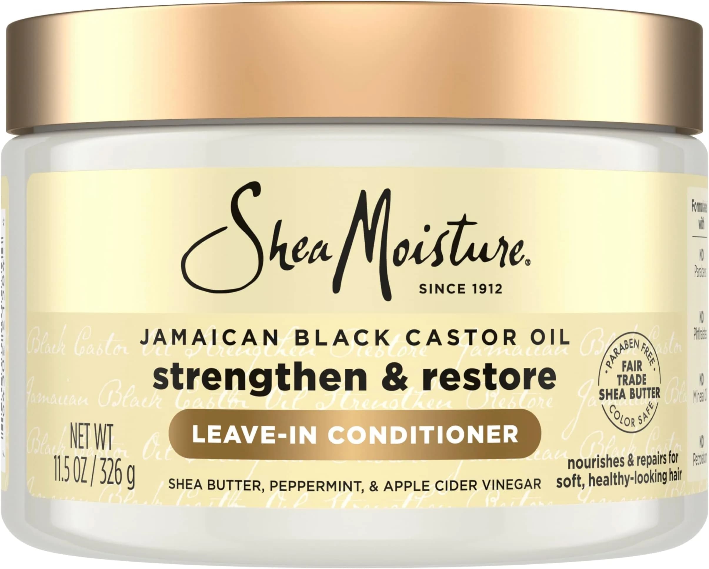 Shea Moisture Jamaican Black Castor Oil Leave-In Conditioner 138 oz (11.5 Fl Oz) | Detangles & Controls Frizz
