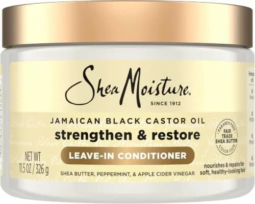 Shea Moisture Jamaican Black Castor Oil Leave-In Conditioner 138 oz (11.5 Fl Oz) | Detangles & Controls Frizz thumbnail 1