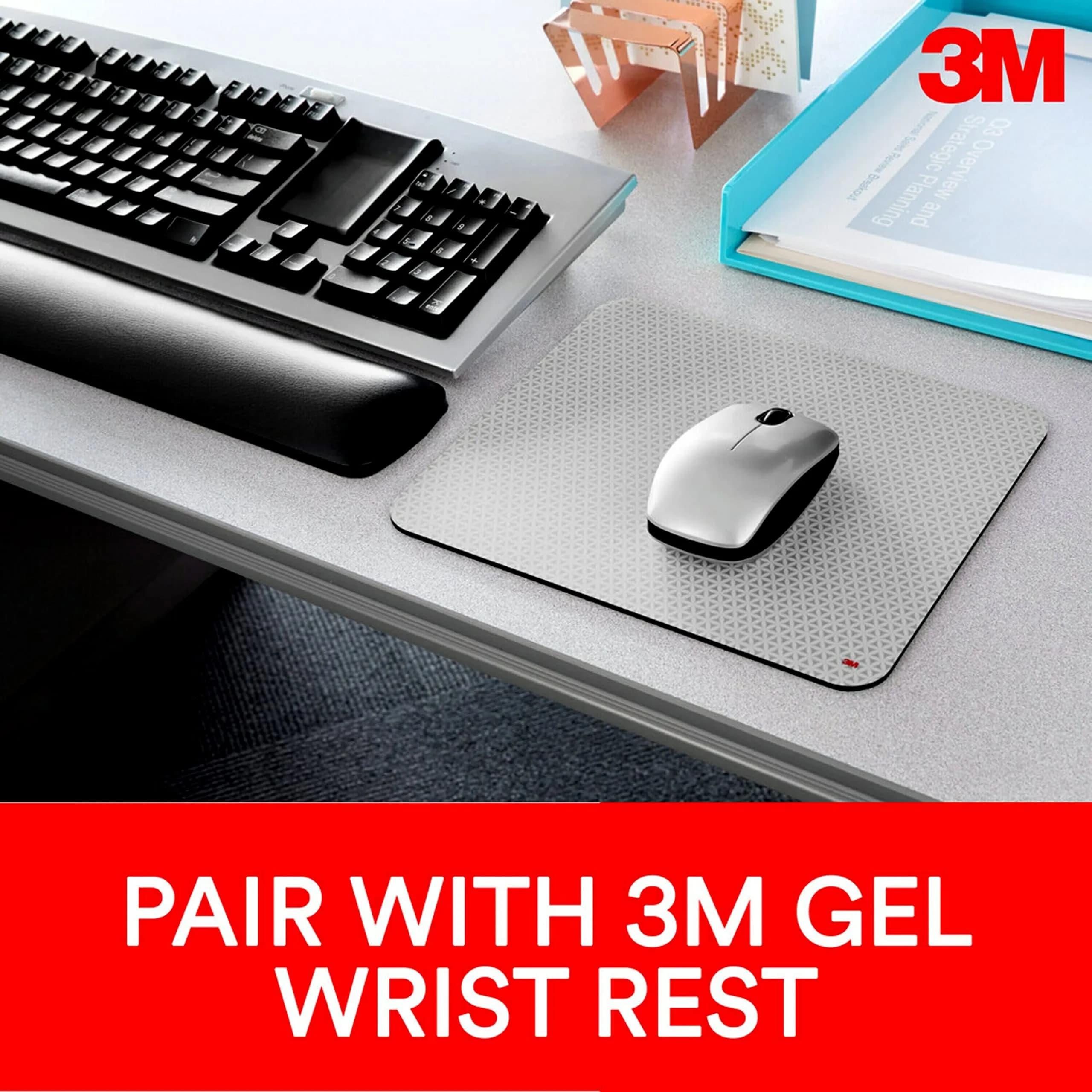 3M Precise Mouse Pad 21 cm x 23 cm (9 in x 8 in) | Enhances Optical Mouse Precision - view 6