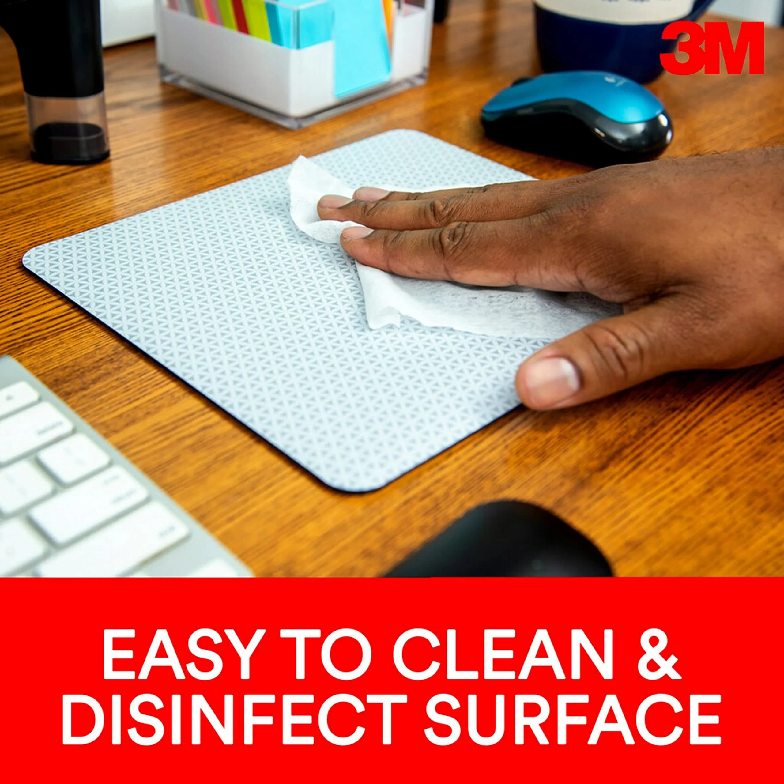 3M Precise Mouse Pad 21 cm x 23 cm (9 in x 8 in) | Enhances Optical Mouse Precision - view 4