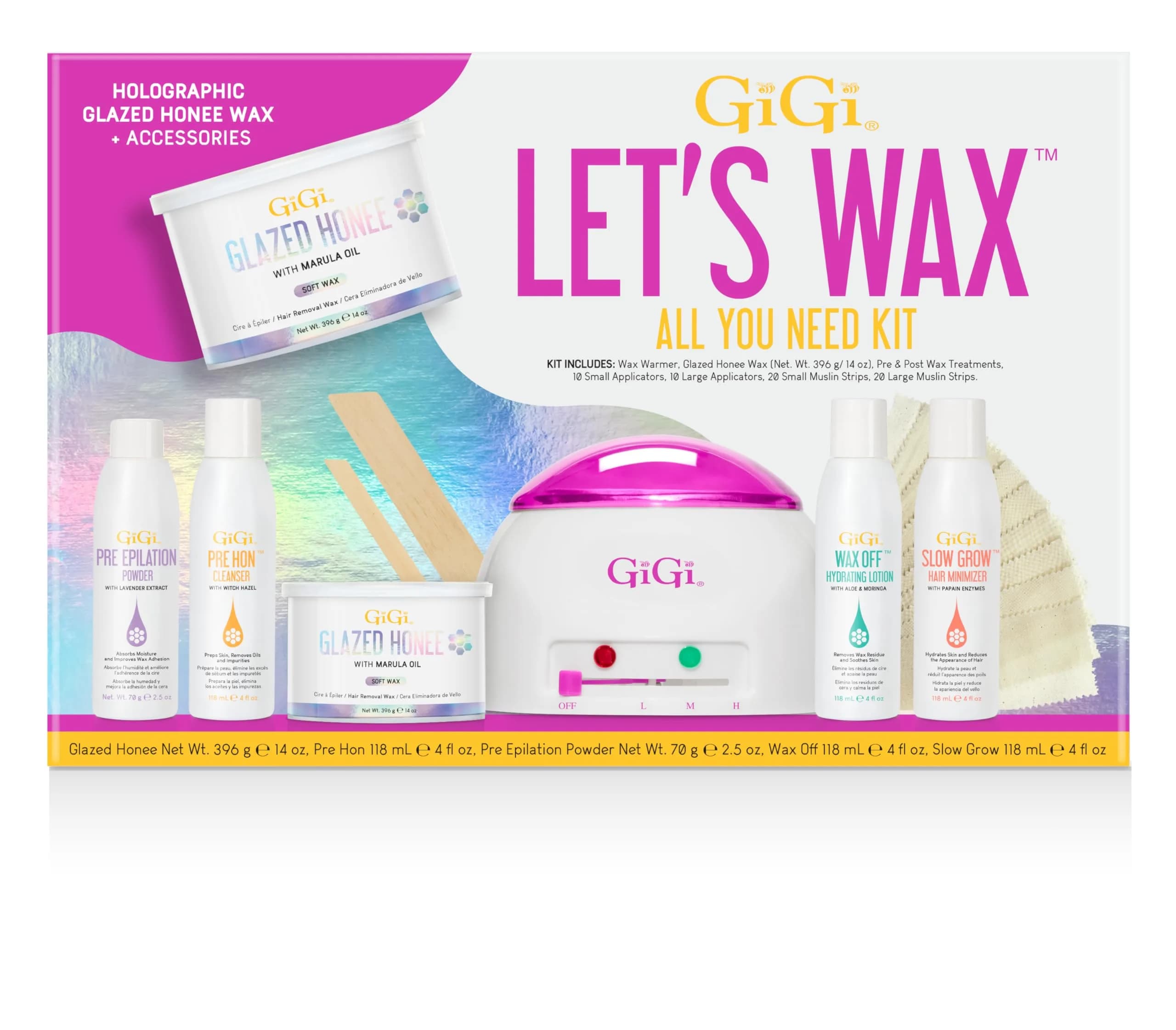 GIGI Let’s Wax Kit – Complete Waxing Kit for Hair Removal, Face & Body, 1 Count — All You Need