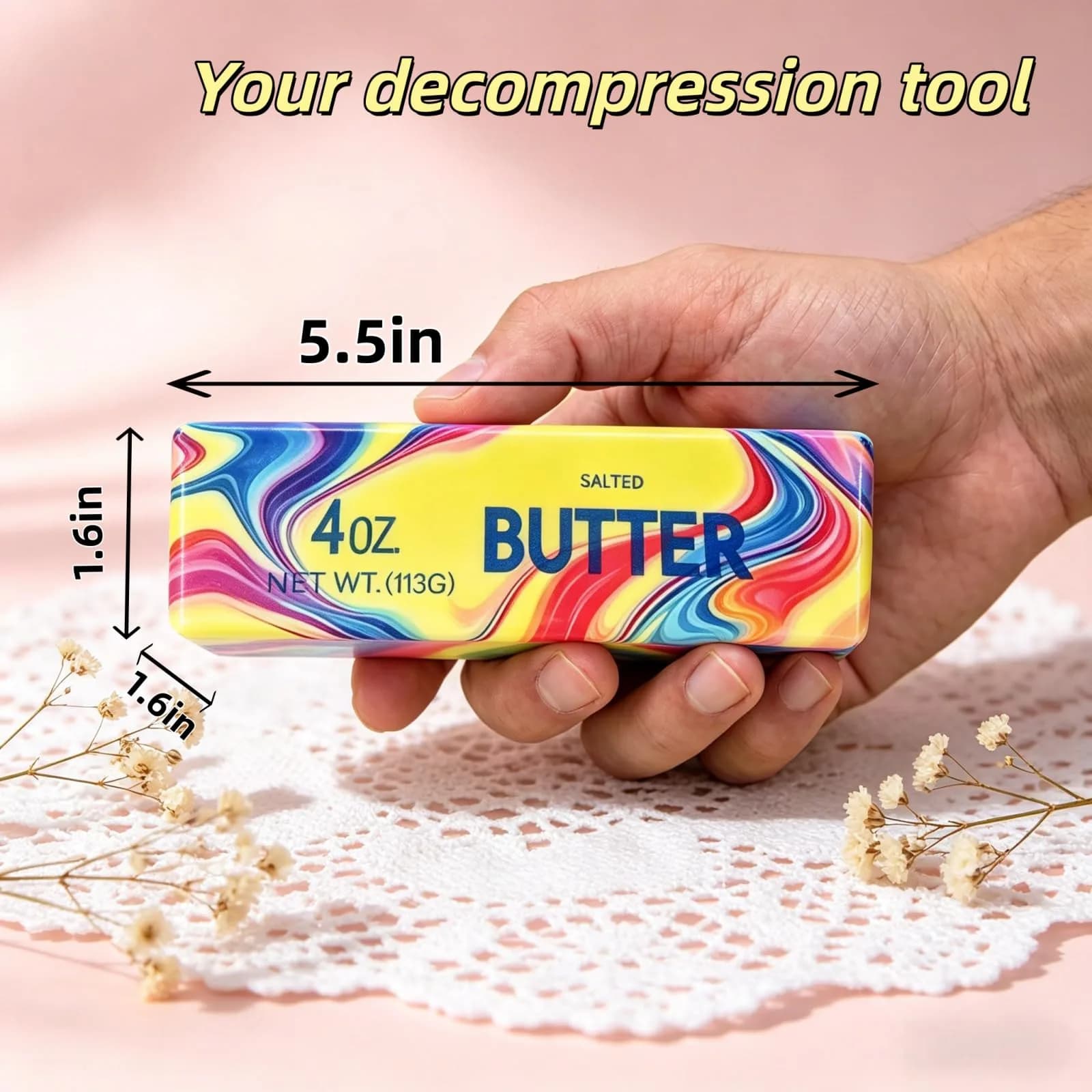 Generic Stick Squeeze Stress Balls 3 Pcs | Slow Rebound PU Foam Toy for Kids - view 5