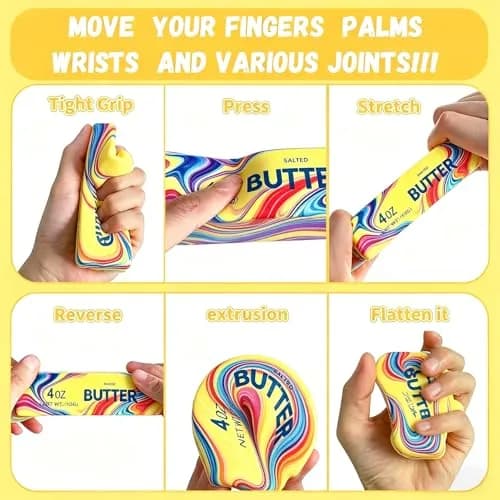 Generic Stick Squeeze Stress Balls 3 Pcs | Slow Rebound PU Foam Toy for Kids thumbnail 2