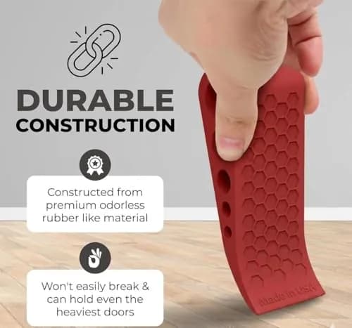 suspension dudes Red Door Stop Wedge 13.3cm (5.24in) | Heavy Duty Rubber for All Floors thumbnail 6