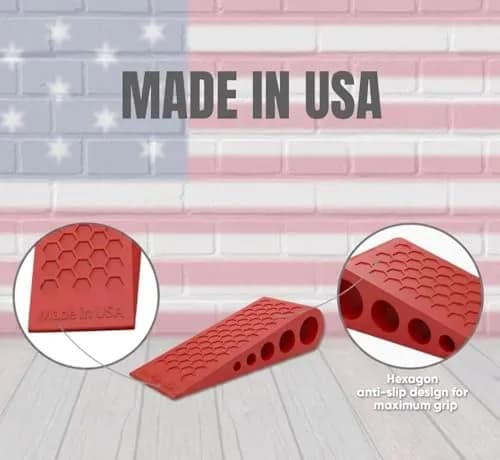 suspension dudes Red Door Stop Wedge 13.3cm (5.24in) | Heavy Duty Rubber for All Floors thumbnail 3