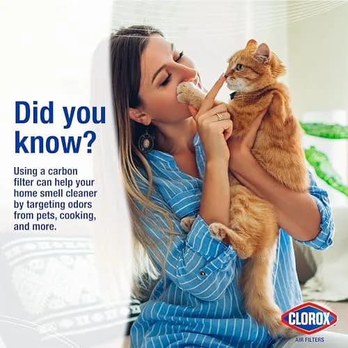 Clorox Air Filters 14x14x1 MERV 8 with Carbon | Pet & Odor Control, Made in USA thumbnail 5
