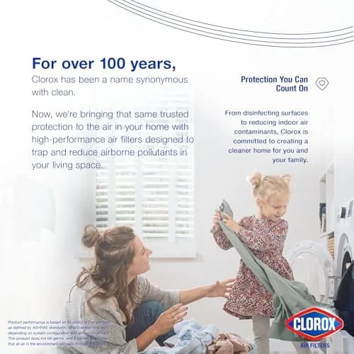 Clorox Air Filters 14x14x1 MERV 8 with Carbon | Pet & Odor Control, Made in USA thumbnail 7