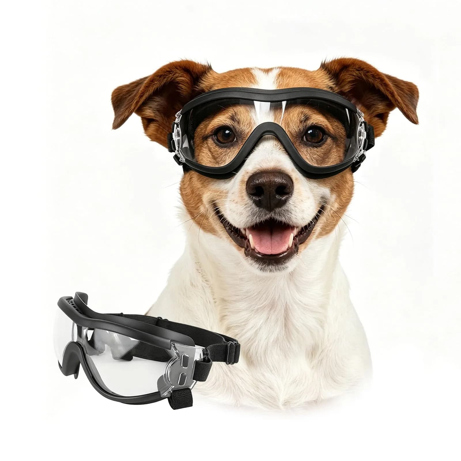 Enjoying Gloss Clear Dog Goggles for Medium Breeds with UV Protection - main product image