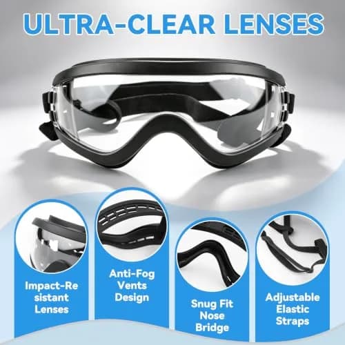 Enjoying Gloss Clear Dog Goggles for Medium Breeds with UV Protection thumbnail 4