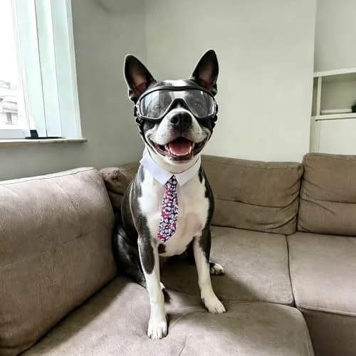 Enjoying Gloss Clear Dog Goggles for Medium Breeds with UV Protection thumbnail 2