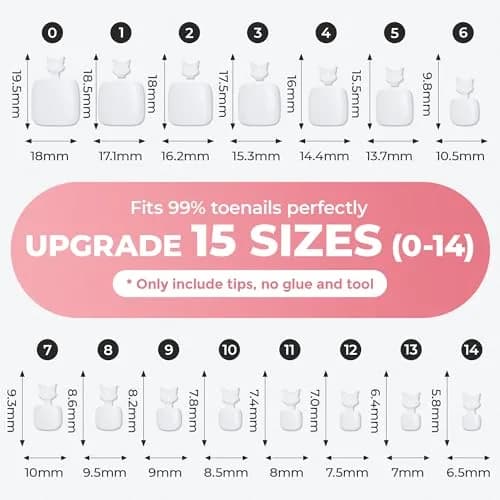 UNA GELLA Pure White Toenails Press On 180Pcs | Soft Gel Full Cover Short Square Nails for Women Home Salon Pedicure thumbnail 7