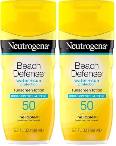 Neutrogena Beach Defense SPF 50 Lotion 400ml (13.4 Fl Oz) | Broad Spectrum UVA/UVB Protection thumbnail 1