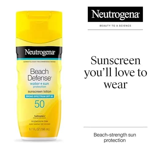 Neutrogena Beach Defense SPF 50 Lotion 400ml (13.4 Fl Oz) | Broad Spectrum UVA/UVB Protection thumbnail 2