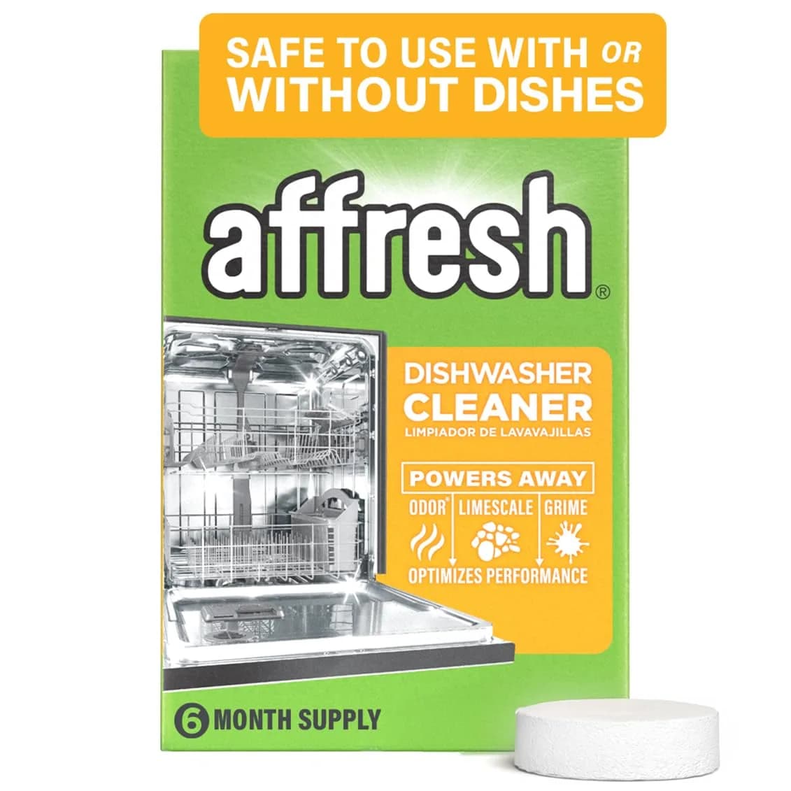 Affresh Dishwasher Cleaner Tablets for Pump & Filter Maintenance | Power Away Odor Causing Bacteria - main product image