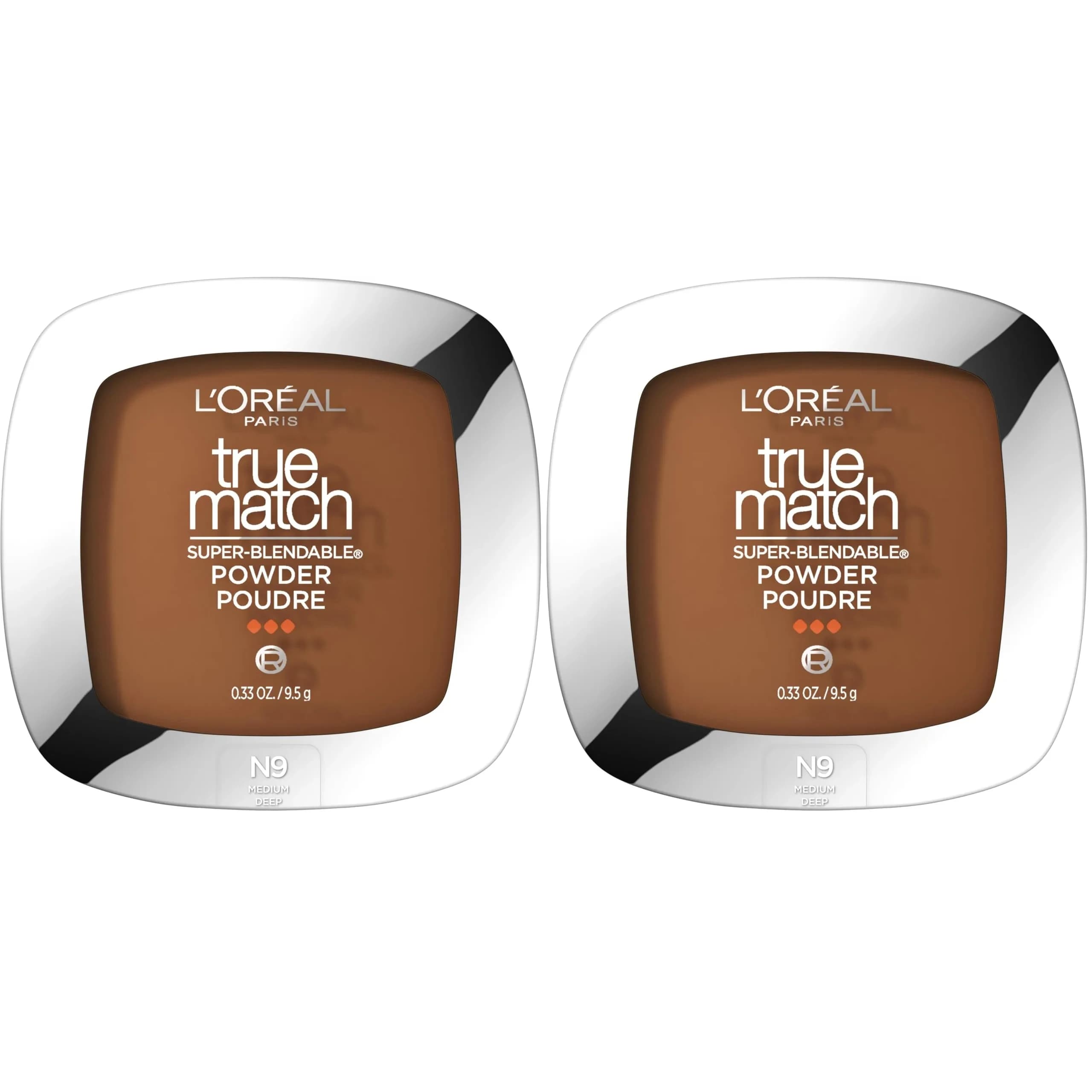 L'Oreal Paris True Match N9 Medium Deep Oil-Free Powder Foundation - Pack of 2