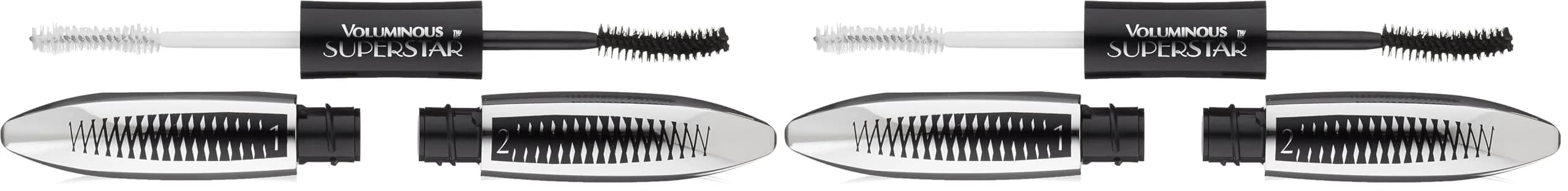 L'Oreal Paris Voluminous Superstar Mascara, Washable Blackest Black, 12 ml - main product image